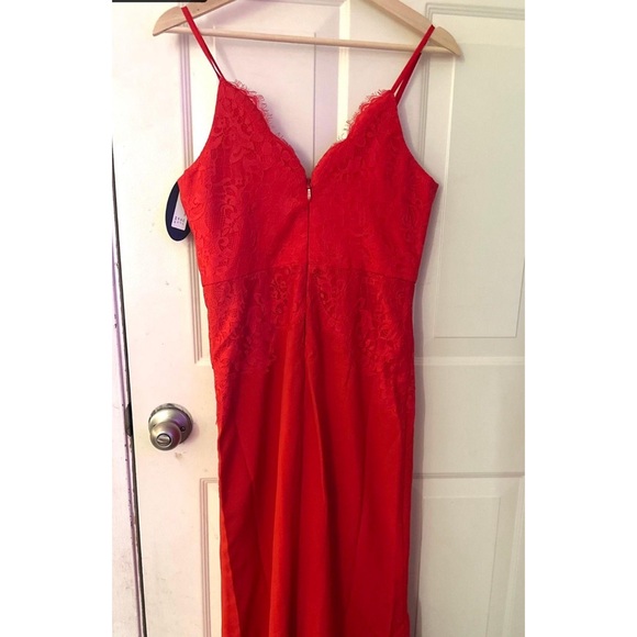 bariano red lace dress Bariano Dresses | Bariano Australia Elegant Red Lace Dress | Color: Red | Size: 8